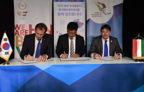 Együttműködési megállapodást írt alá a Koreai Köztársaság Kulturális Központja, a Magyar Olimpiai Bizottság és a Magyar Paralimpiai Bizottság