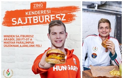 Jótékony sajtburger - a Zing Burger a paraúszókat támogatja 