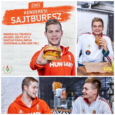 Jótékony sajtburger - a Zing Burger a paraúszókat támogatja 